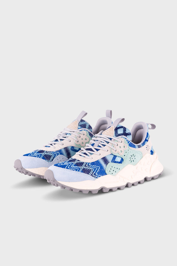 folk Flower Mountain - Kotetsu Woman - Grey-Light Blue Cream