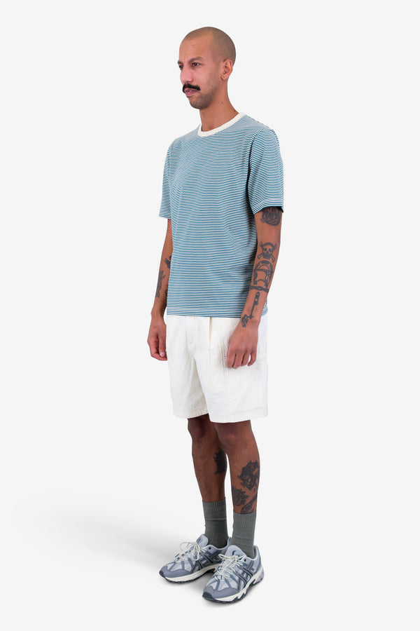 Folk 1x1 Striped T-Shirt - Deep Green