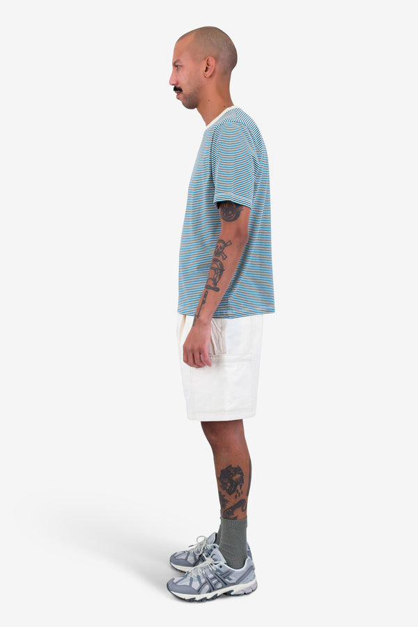 Folk 1x1 Striped T-Shirt - Deep Green