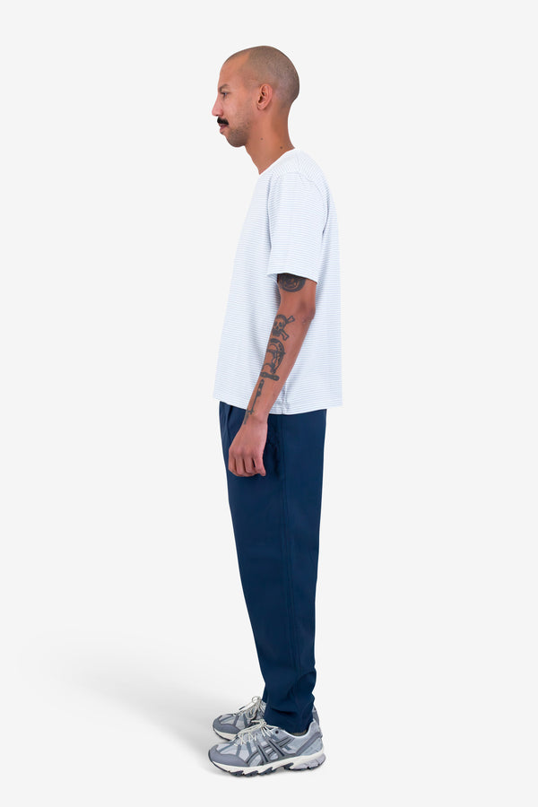 Folk 1x1 Striped T-Shirt - Soft Blue