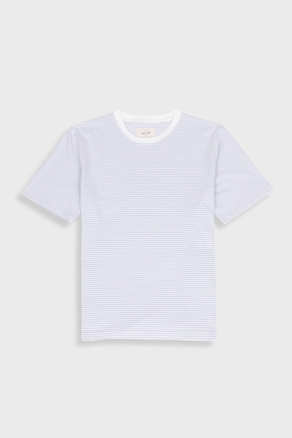 folk 1x1 Striped T-Shirt - Soft Blue