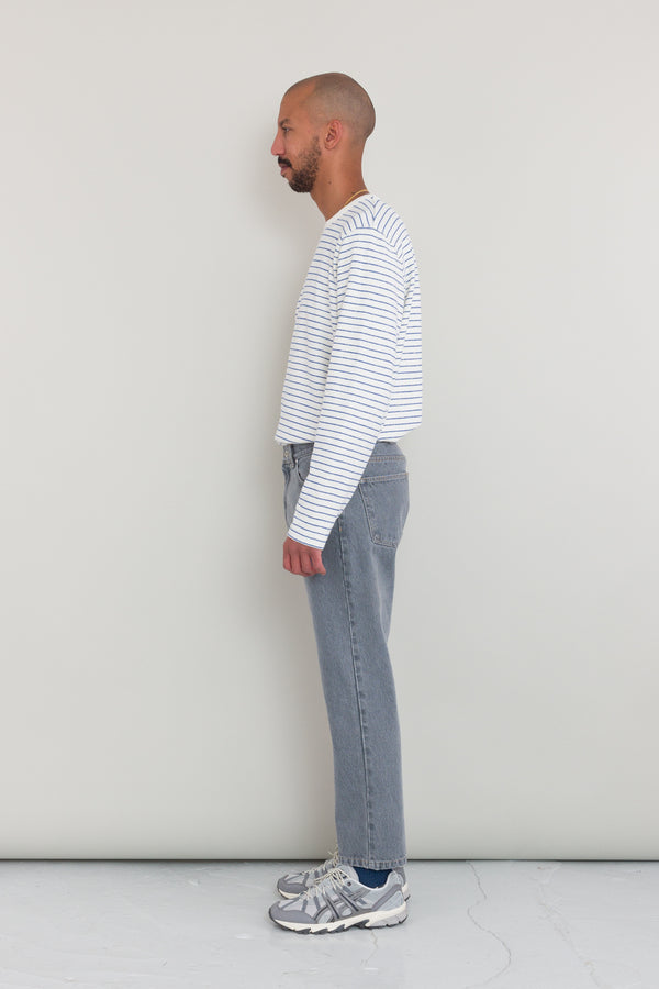 Folk 5 Pocket Trouser - Silver Denim