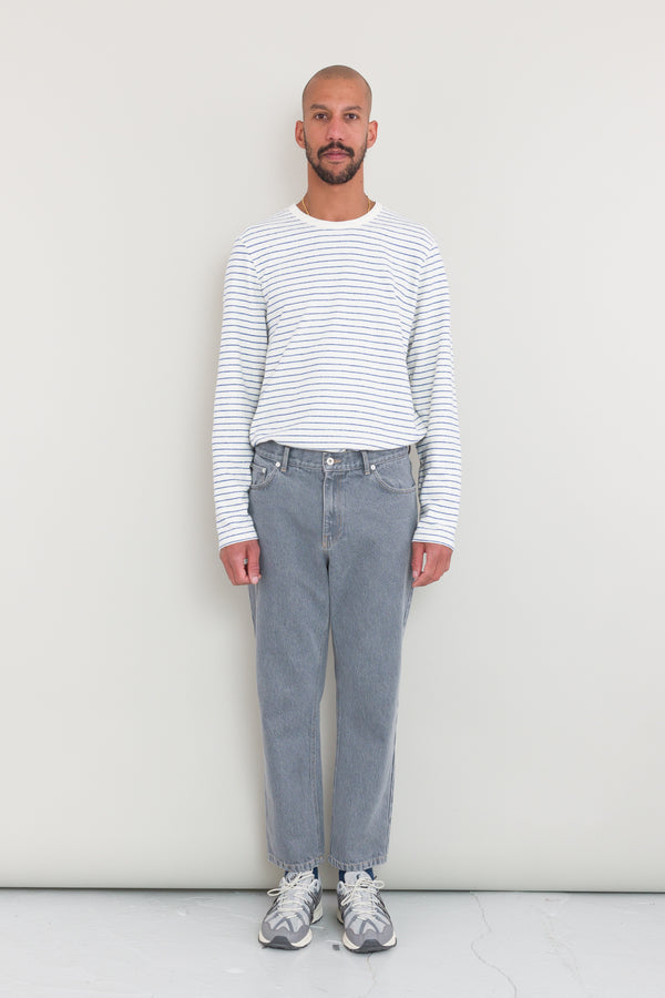 Folk 5 Pocket Trouser - Silver Denim