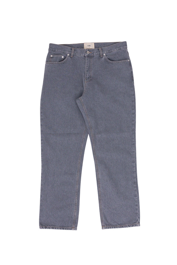 folk 5 Pocket Trouser - Silver Denim