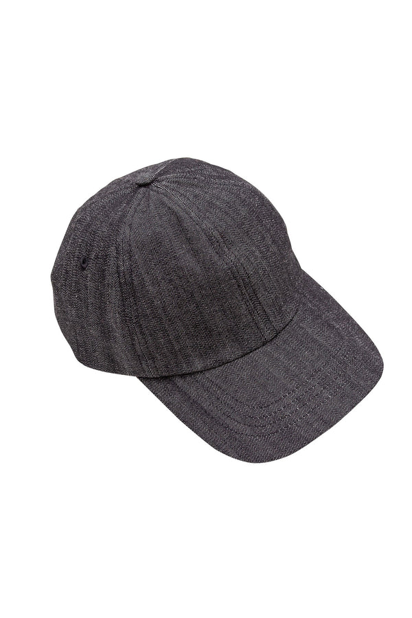 folk 6 Panel Cap - Black Denim