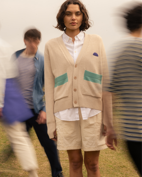 Folk Anniversary Cardigan - Oat Mix