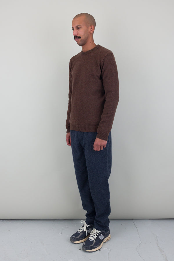 Folk Assembly Crew Jumper - Chocolate