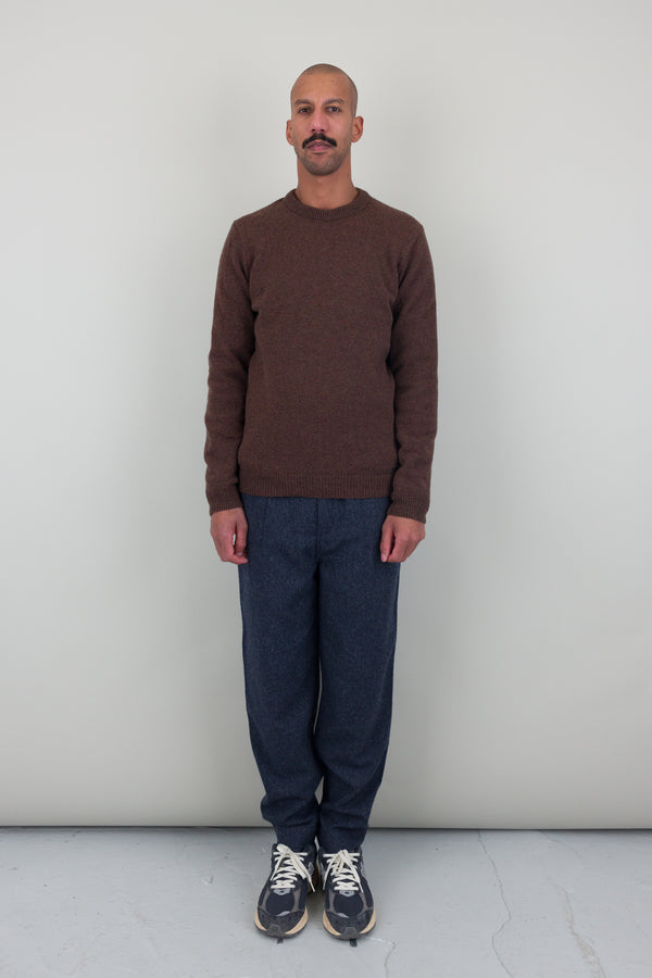 Folk Assembly Crew Jumper - Chocolate