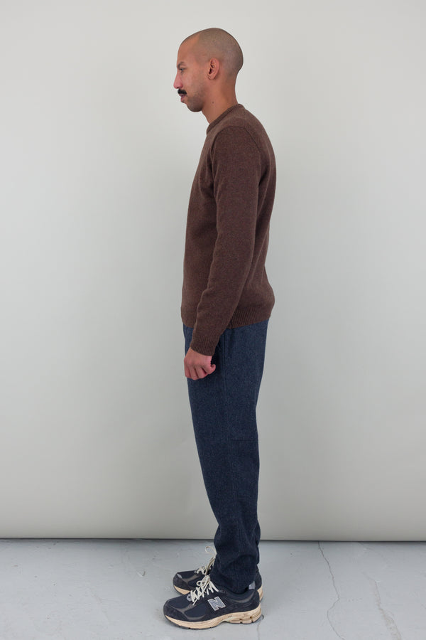 Folk Assembly Crew Jumper - Chocolate
