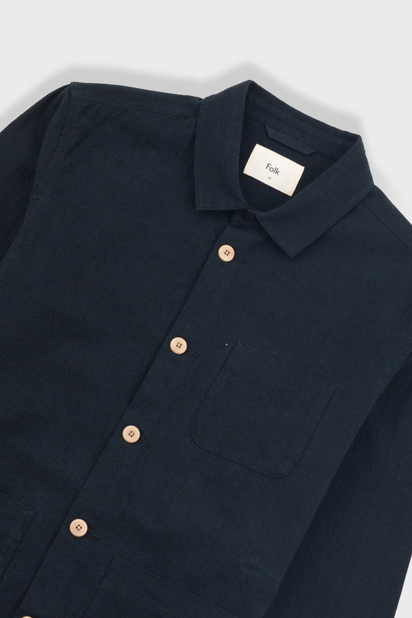 Folk Assembly Jacket - Black Cotton Linen