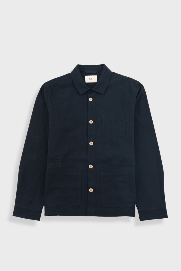 folk Assembly Jacket - Black Cotton Linen