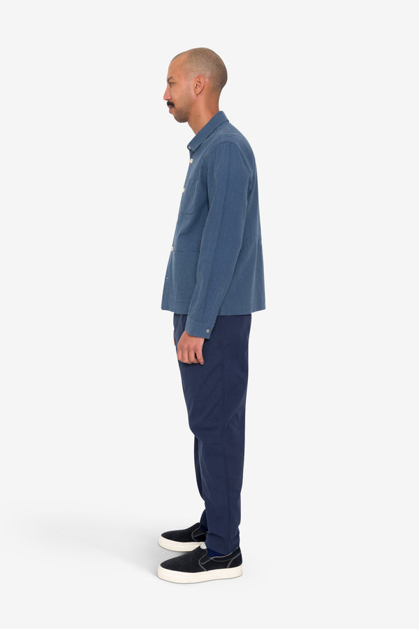 Folk Assembly Jacket - Blue Cotton Linen