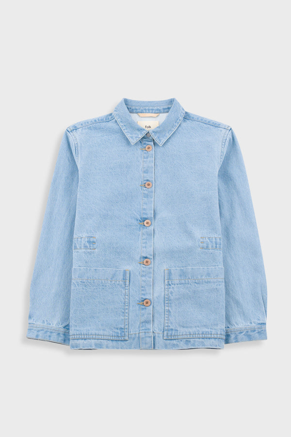 folk Assembly Jacket - Heavy Bleached Denim