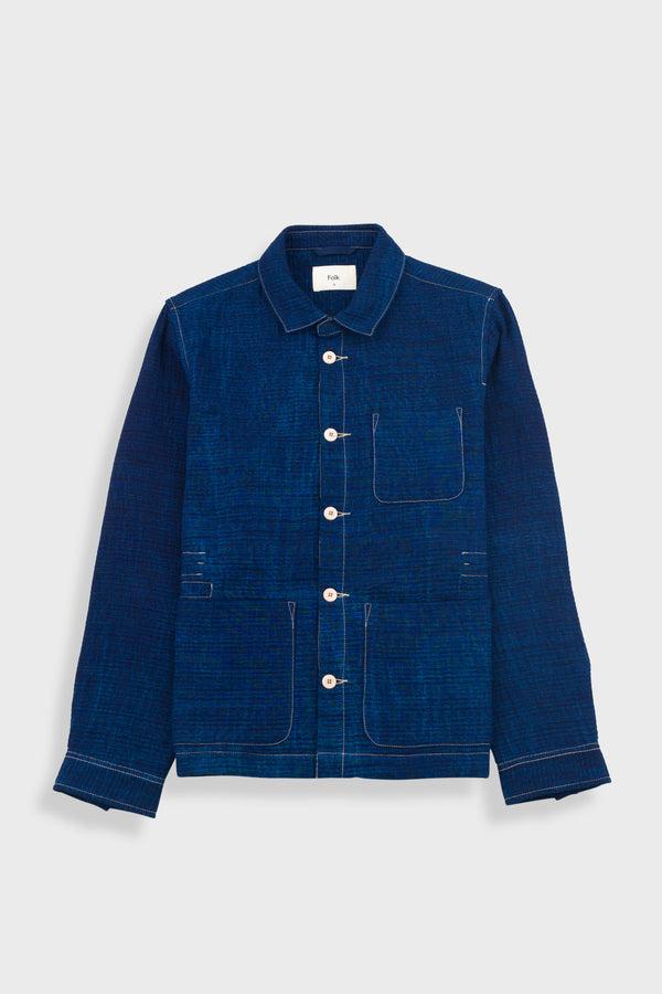 folk Assembly Jacket - Indigo Waffle