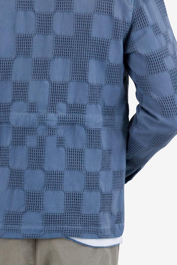 Folk Assembly Jacket - Soft Blue Waffle Check