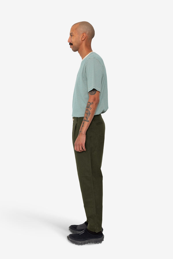 Folk Assembly Pant - Dark Olive Moleskin