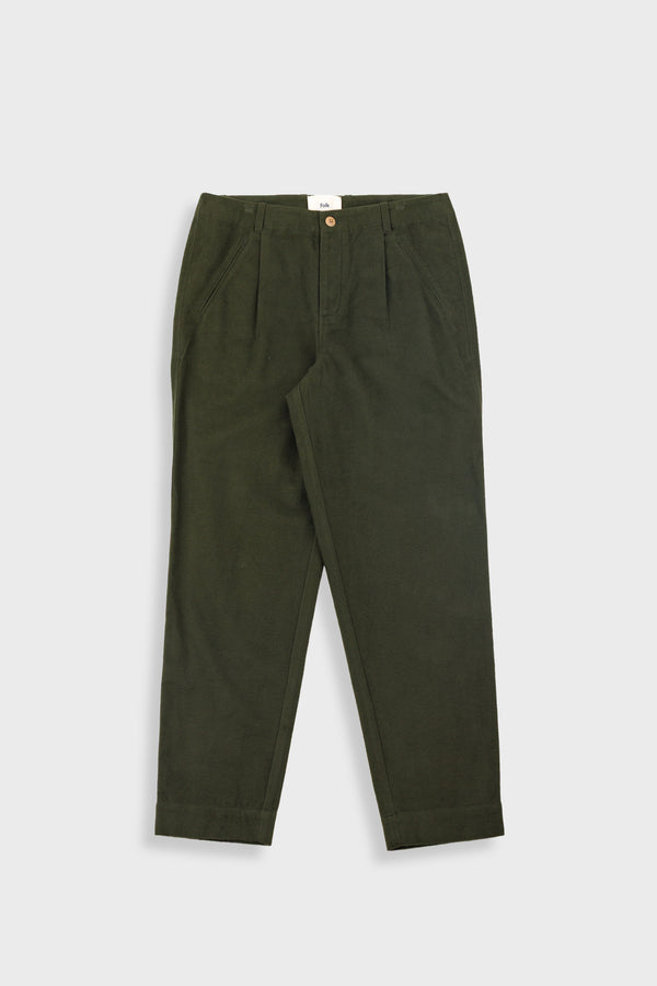 folk Assembly Pant - Dark Olive Moleskin