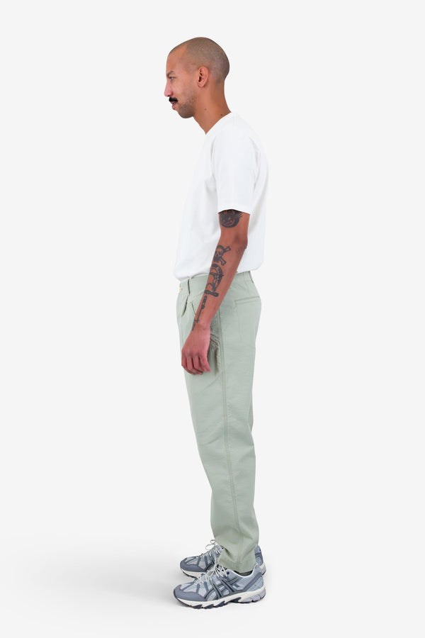 Folk Assembly Pant - Light Sage Seersucker
