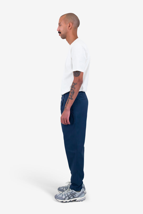 Folk Assembly Pant - Navy Mini Stripe