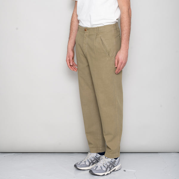 Folk Assembly Pant - Olive Herringbone