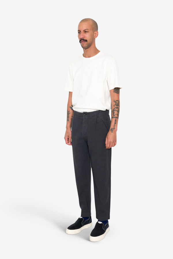 Folk Assembly Pant - Soft Black Cotton Linen