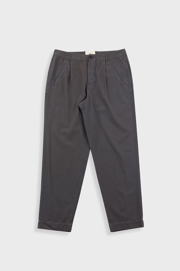 folk Assembly Pant - Soft Black Herringbone