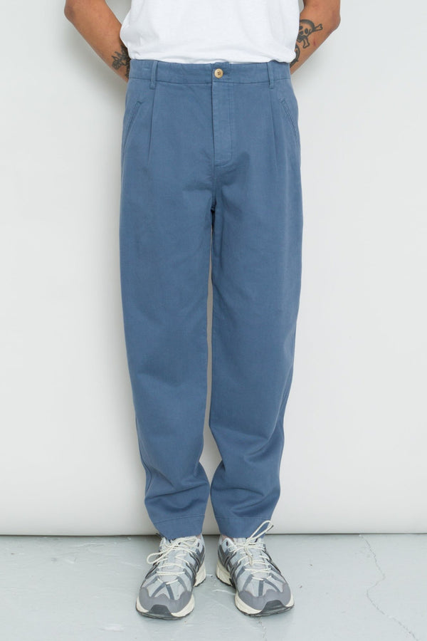 Folk Assembly Pant - Soft Blue Brushed Twill