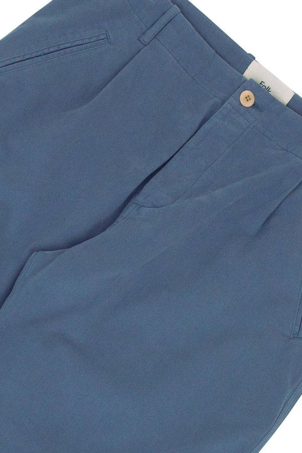 Folk Assembly Pant - Soft Blue Brushed Twill