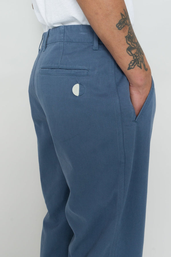 Folk Assembly Pant - Soft Blue Brushed Twill