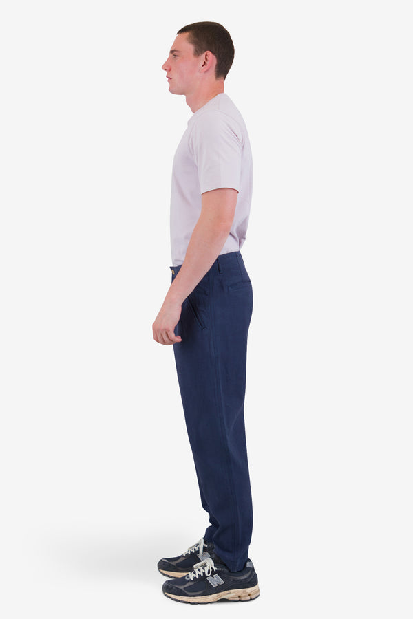 Folk Assembly Pant - Soft Navy Cotton Linen