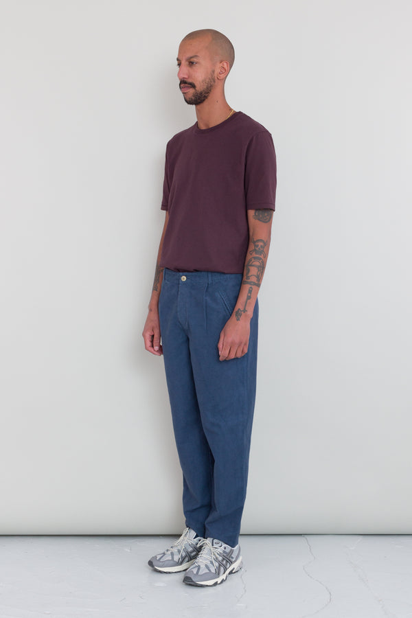 Folk Assembly Pant - Steel Blue Moleskin