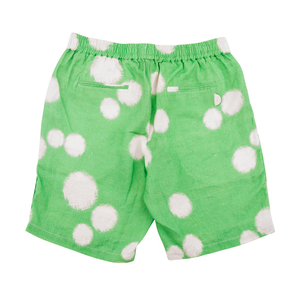 Folk Assembly Short - Green Dot Print