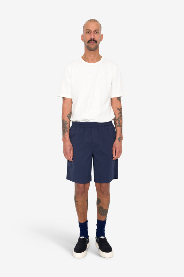 Folk Assembly Short - Navy Seersucker