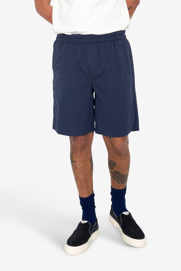 Folk Assembly Short - Navy Seersucker