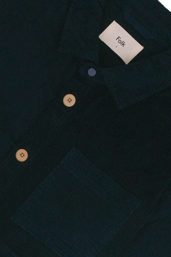 Folk Assembly Worker Jacket - Navy Cord Mix