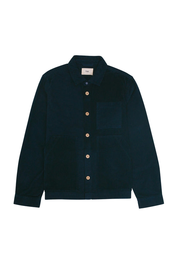 folk Assembly Worker Jacket - Navy Cord Mix