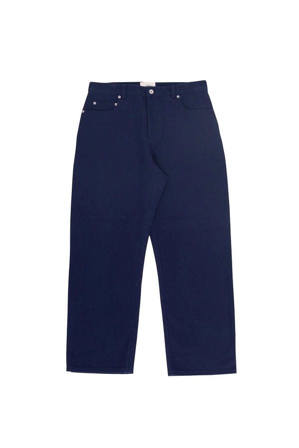 folk Barrel Leg Pant - Mid Navy Canvas