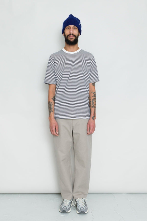 Folk Barrel Leg Pant - Silver Grey Canvas
