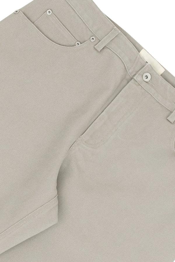 Folk Barrel Leg Pant - Silver Grey Canvas