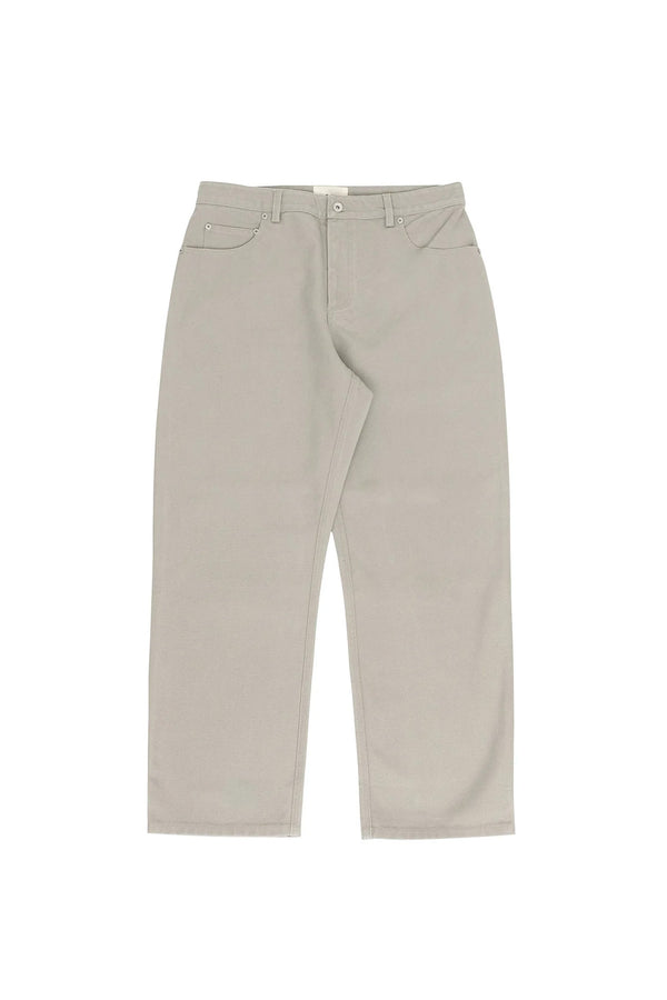 folk Barrel Leg Pant - Silver Grey Canvas