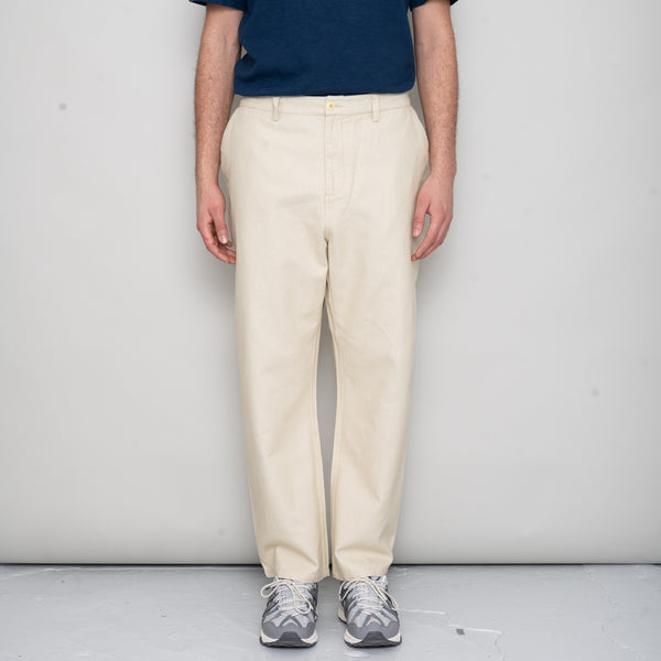 Folk Barrel Leg Pant - Stone Hemp Canvas