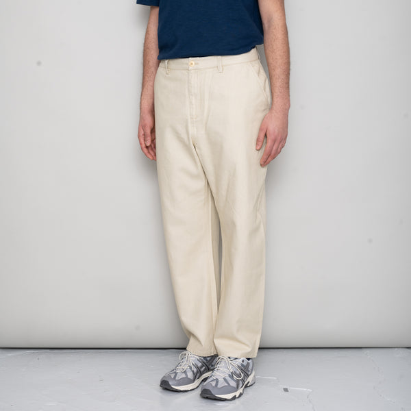 Folk Barrel Leg Pant - Stone Hemp Canvas