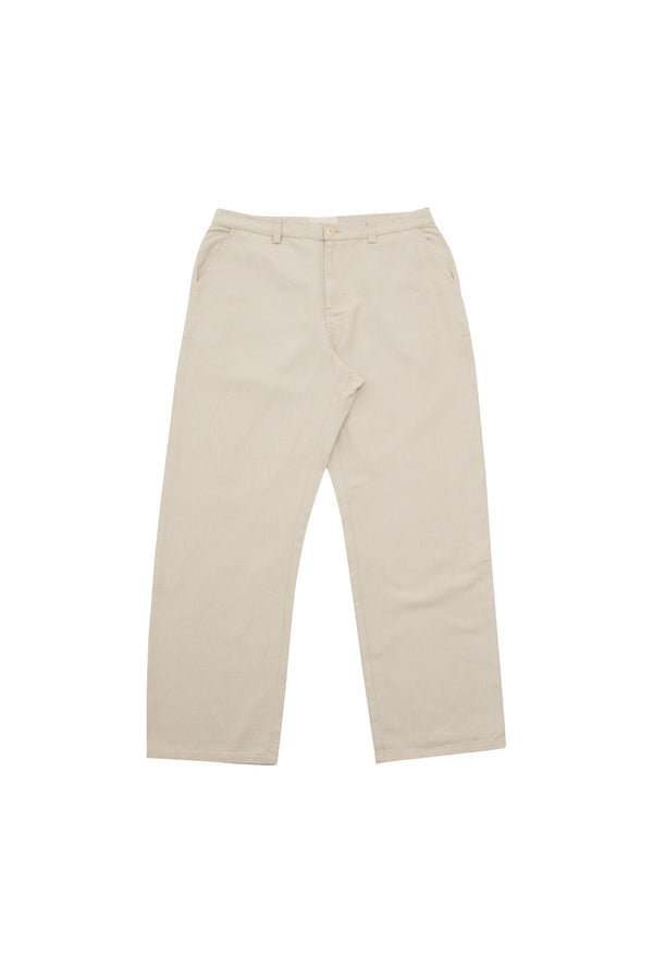 folk Barrel Leg Pant - Stone Hemp Canvas