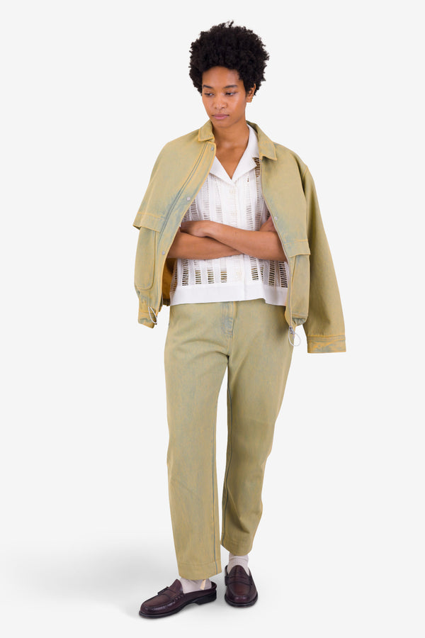 Folk Barrel Trousers - Bleached Denim SS25