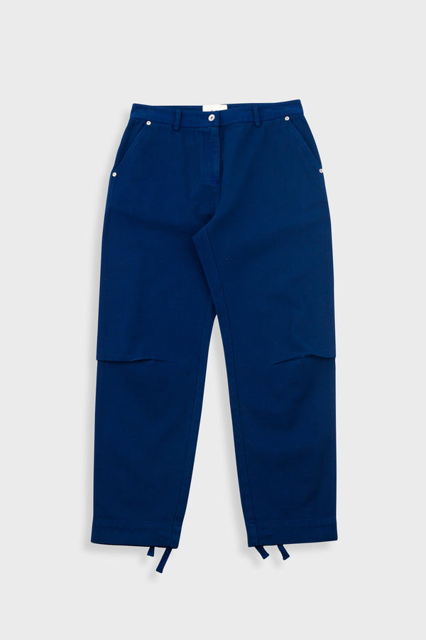 folk Barrel Trousers - Indigo Twill