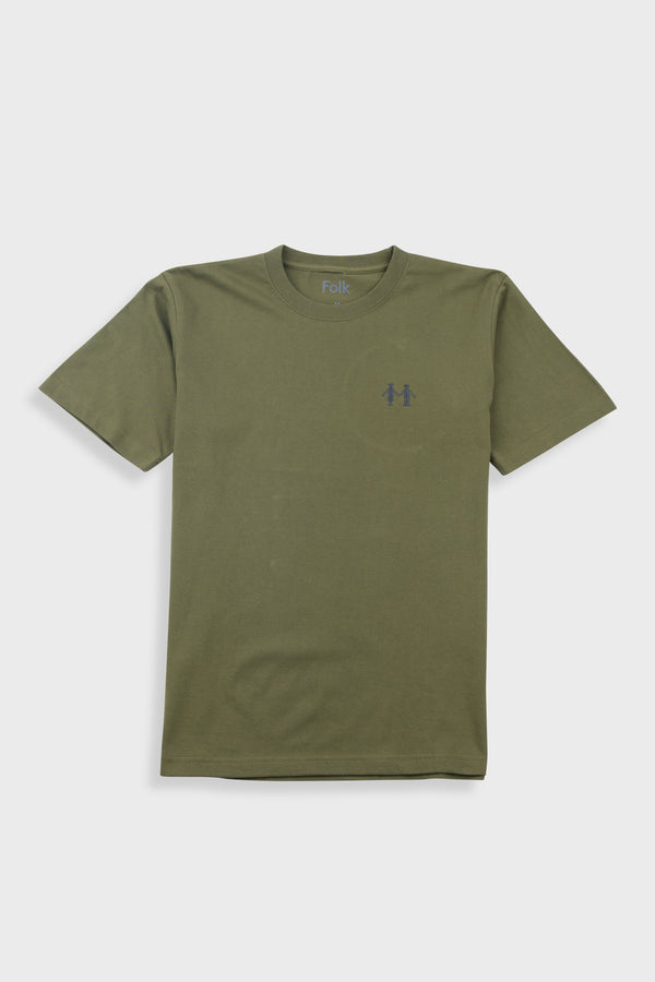 folk Birthday People T-Shirt - Olive
