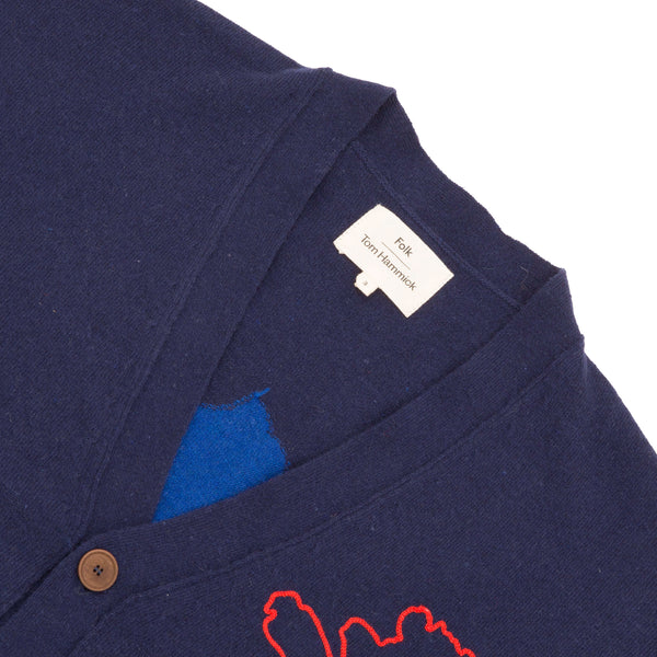 Folk Boxy Cardigan - Tree Intarsia TH