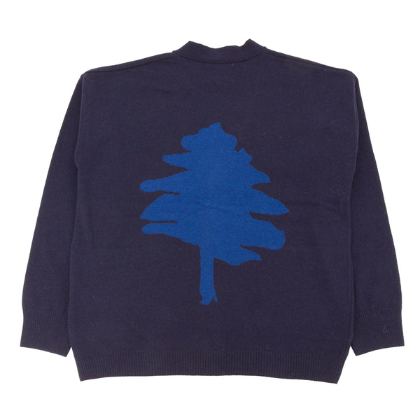 Folk Boxy Cardigan - Tree Intarsia TH