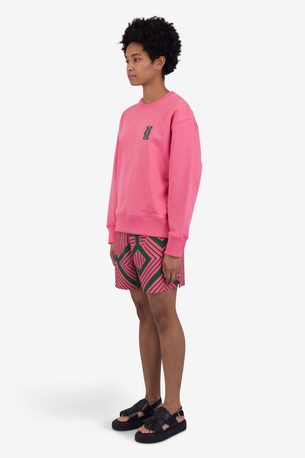 Folk Boxy Sweat - Coral