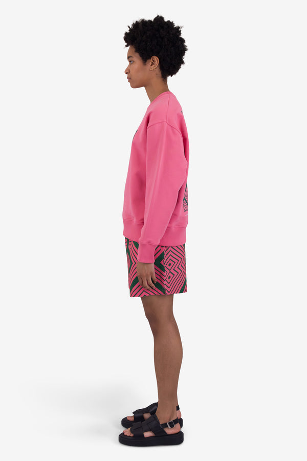 Folk Boxy Sweat - Coral